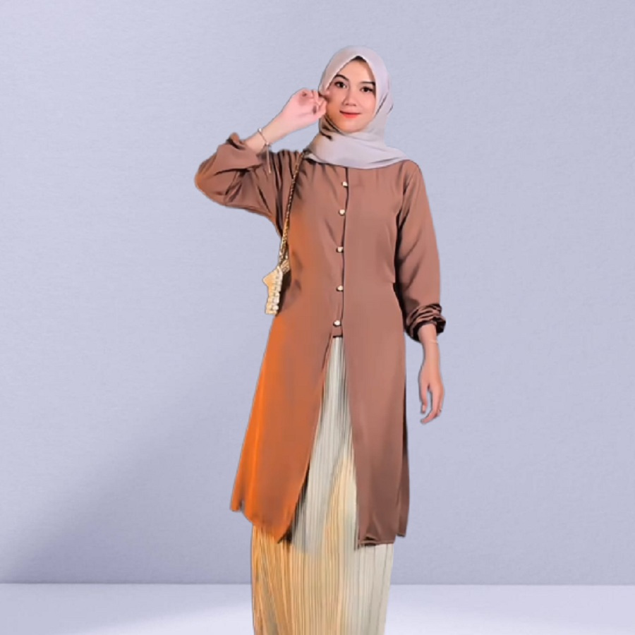 Outer Wanita Kondangan Kekinian Tunik Melayu Shakila