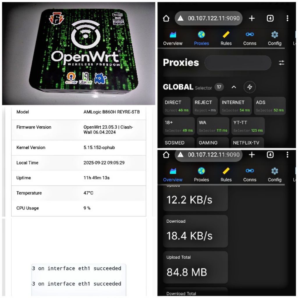 STB OPENWRT B860H V1 WIFI ON