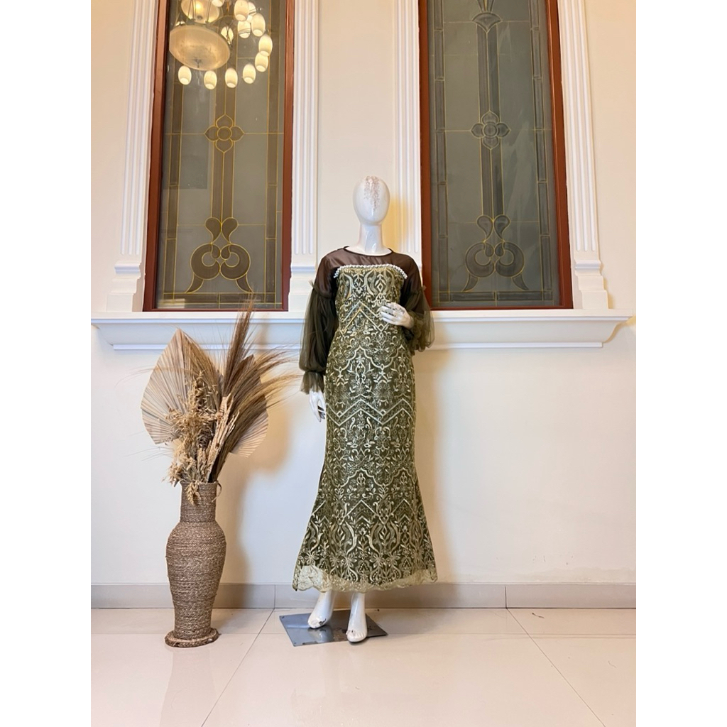DEVINA Dress Gamis Pesta Wanita Maxi