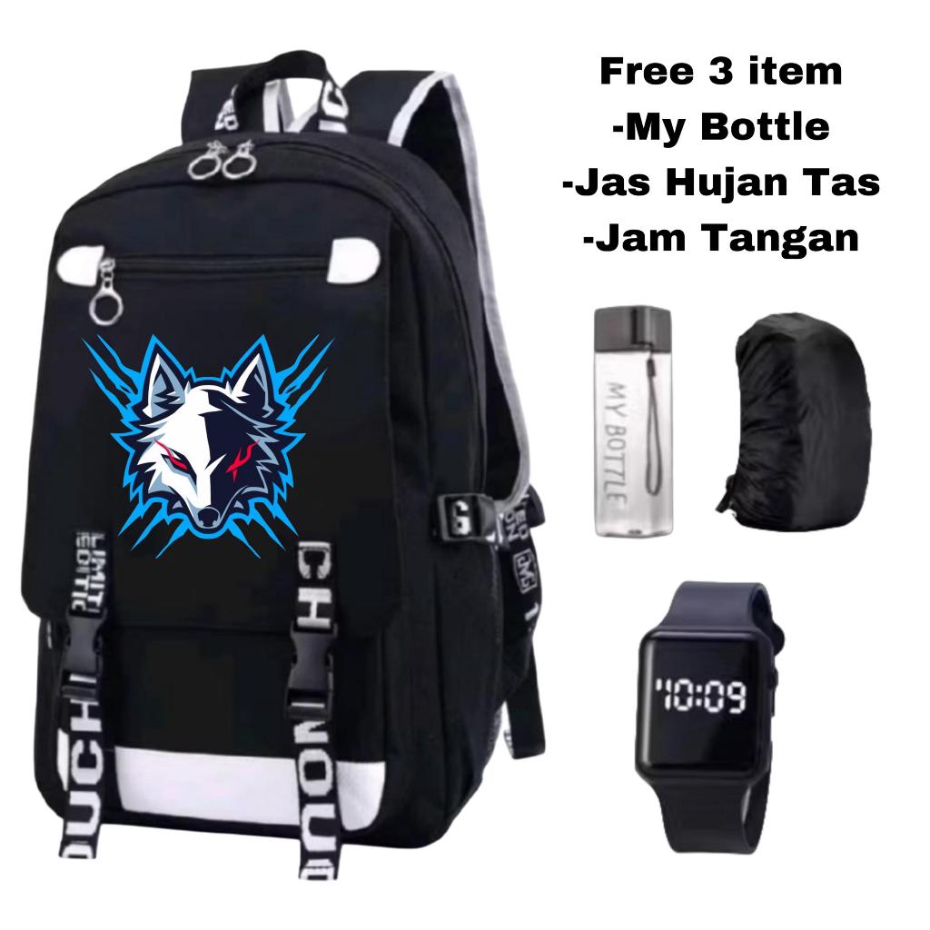 tas serigala keren-tas ransel wolf logo-tas sekolah esport