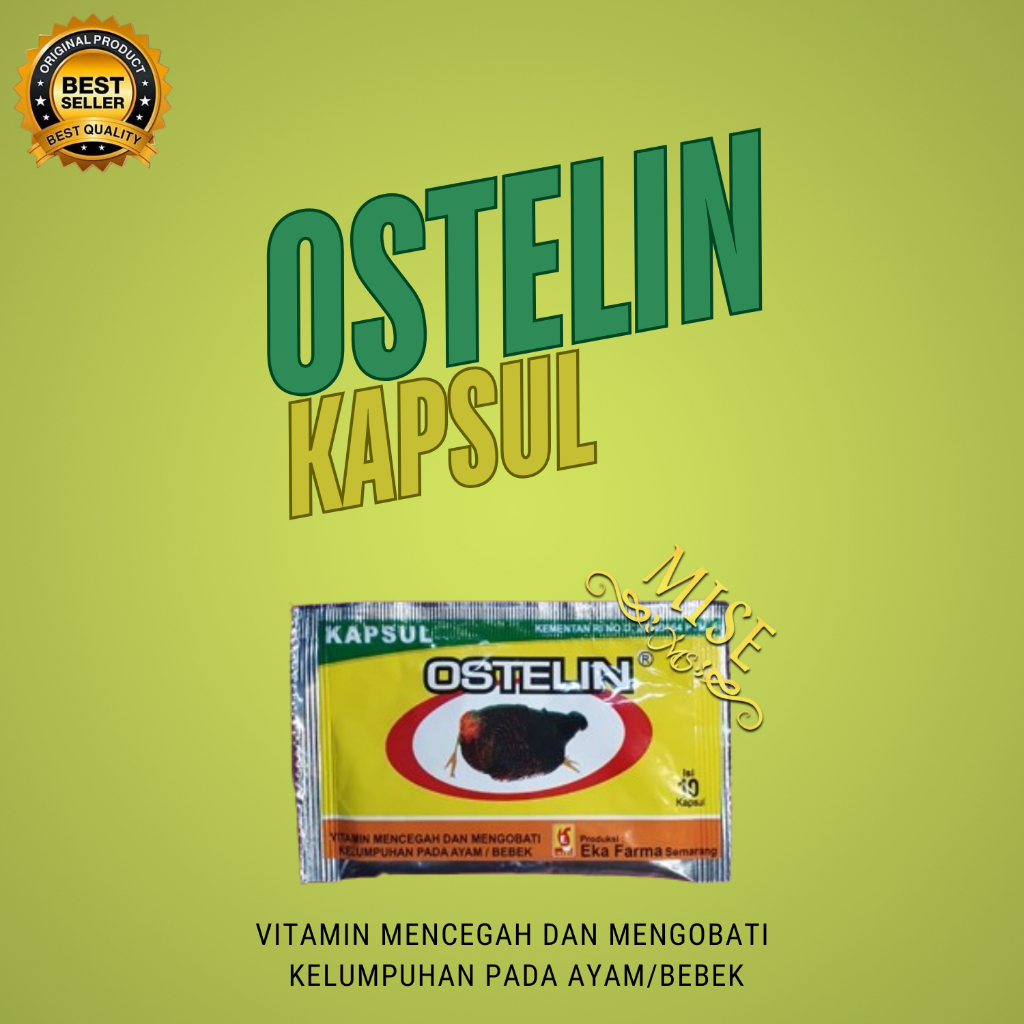 OSTELIN KAPSUL - Cegah & Obati Kelumpuhan Pada Ayam Bebek - Obat Ayam Lumpuh Ampuh - Eka Farma