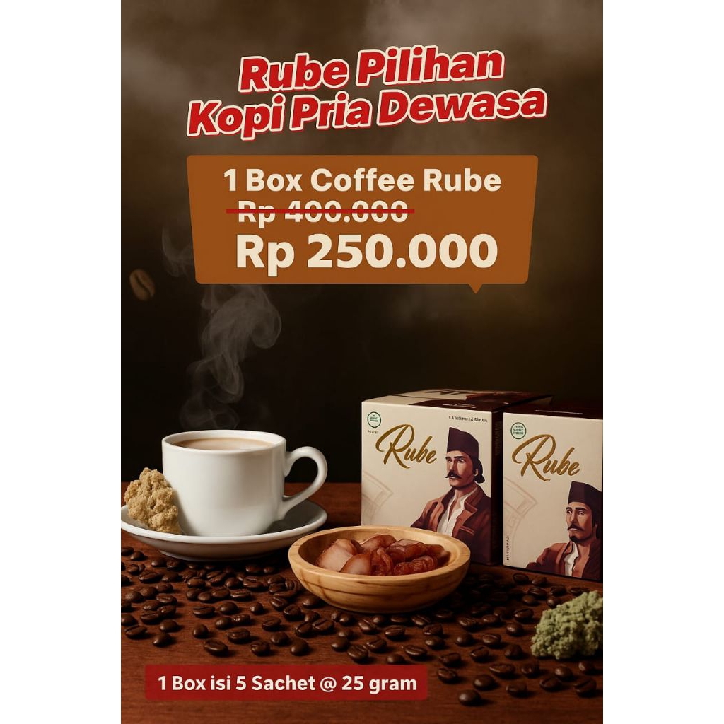 Kopi Rube Asli Original Kopi Rube Herbal Stamina Pria