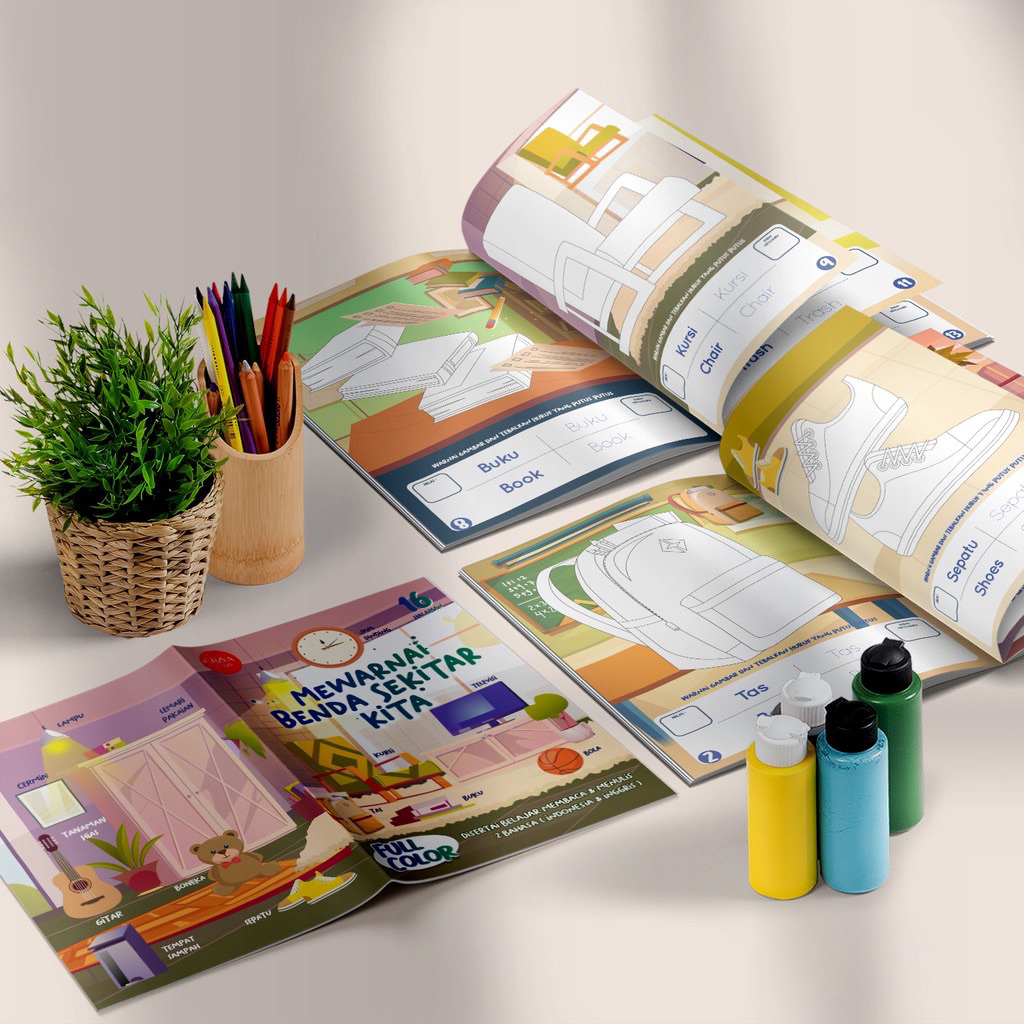 DDS - BUKU MEWARNAI COLOURING BOOK FULLCOLOR | 16 HALAMAN | GROSIR Buku Mewarnai Edukasi Anak murah