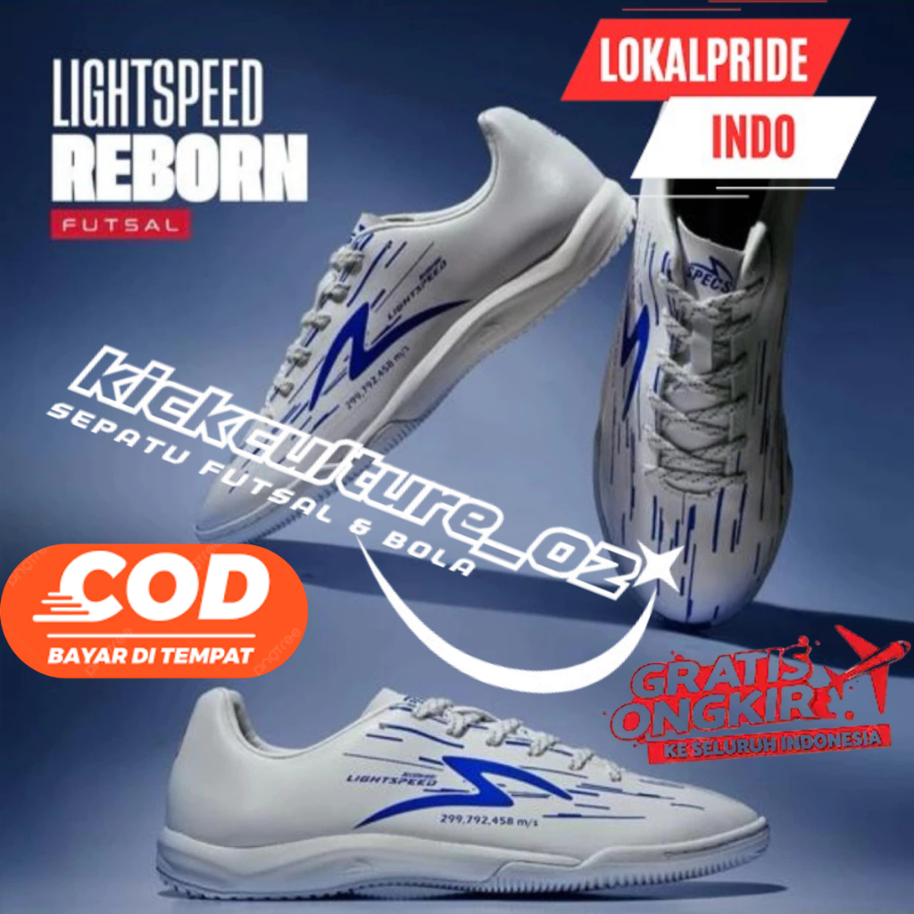 SALE. Sepatu Futsal Specs Lightspeed Reborn Unisex- Sepatu Futsal Accelerator Lightspeed Reborn IN