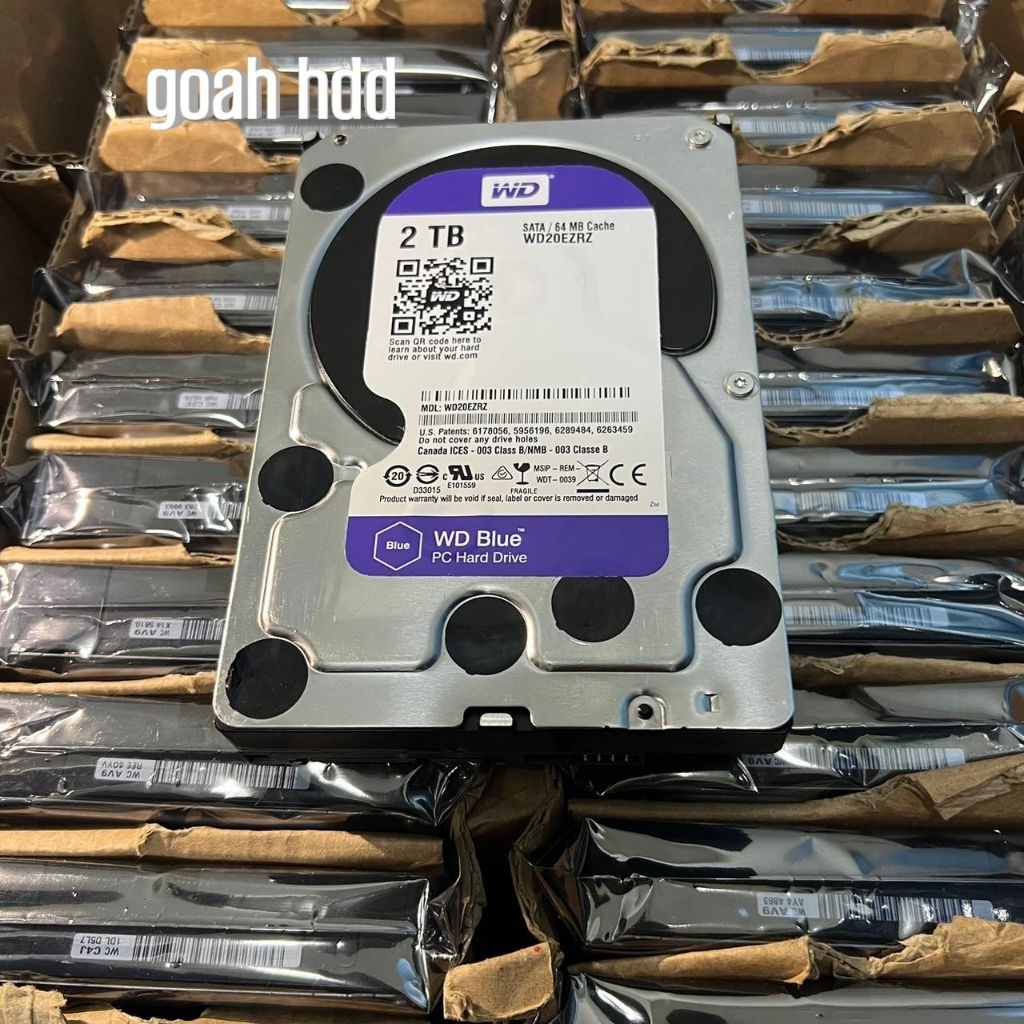HARDISK 2TB/1TB/500GB WD BLUE SATA RPM 7200 INTERNAL 3.5" INCHI-HARDISK FOR PC/CPU/KOMPUTER NEW