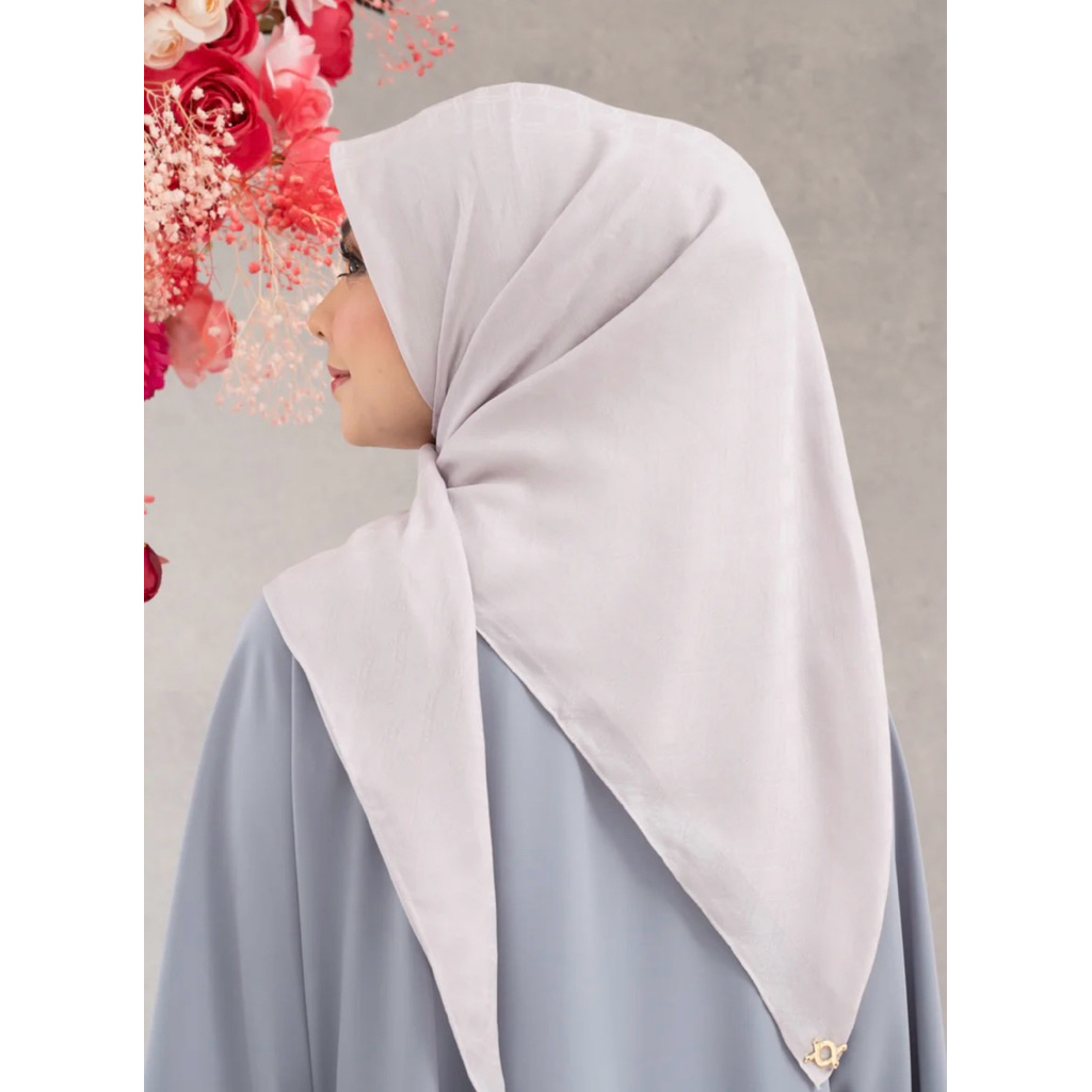 (parfum) Plain scarf monogram chain - Puce Wearing Klamby