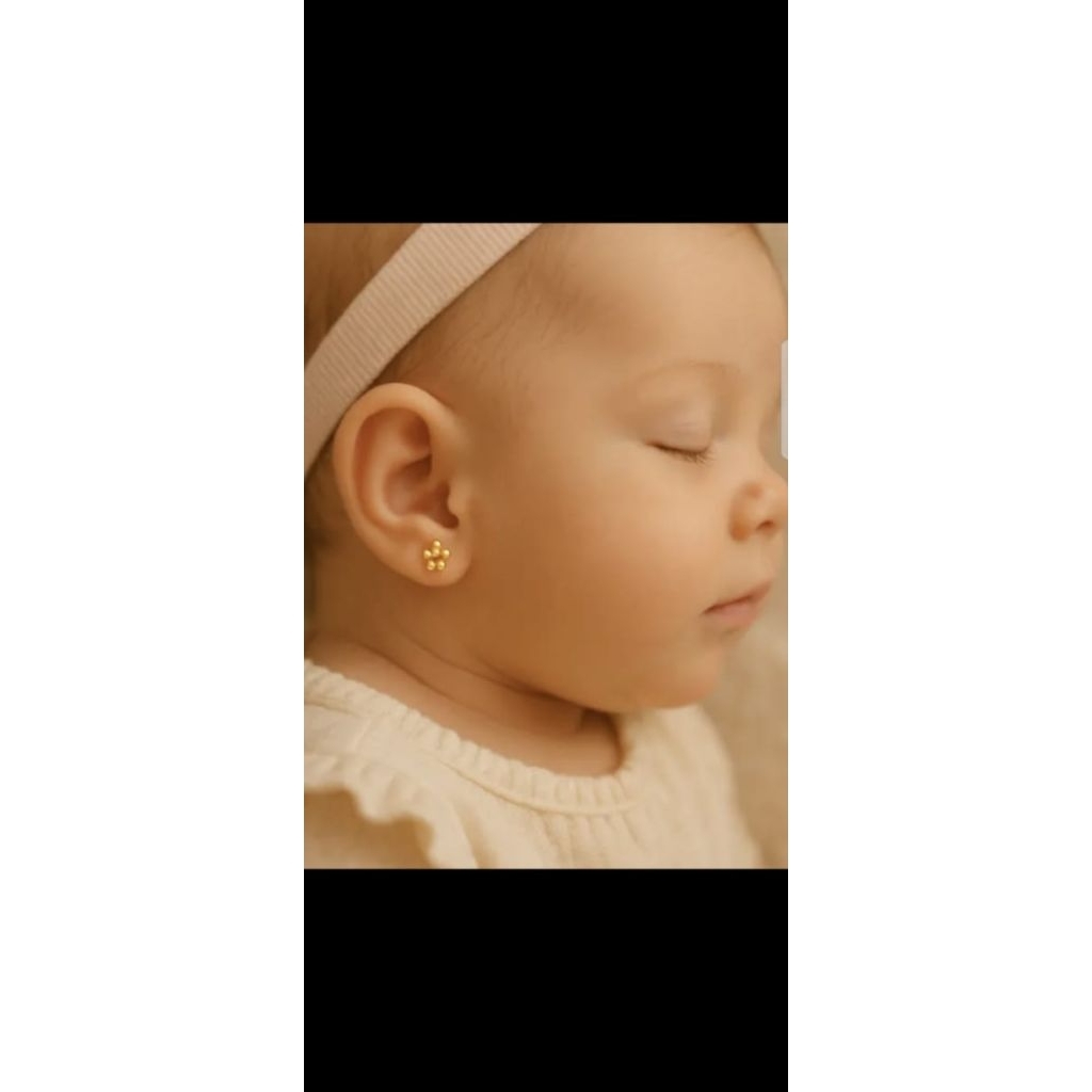 anting kembang untuk New born emas 99%