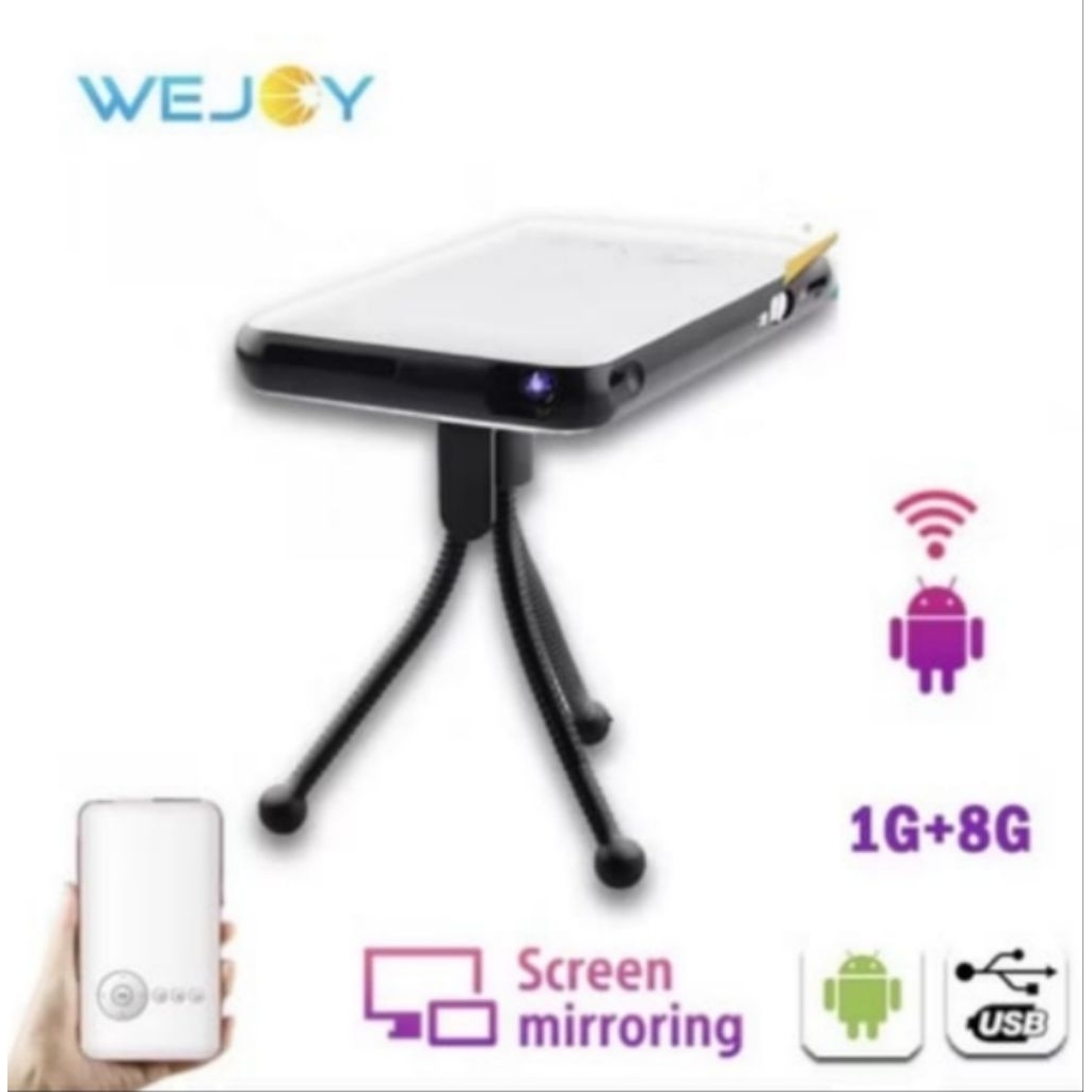 WEJOY DL-S6/Q2 Mini DLP Proyektor 50 ANSI Lumens