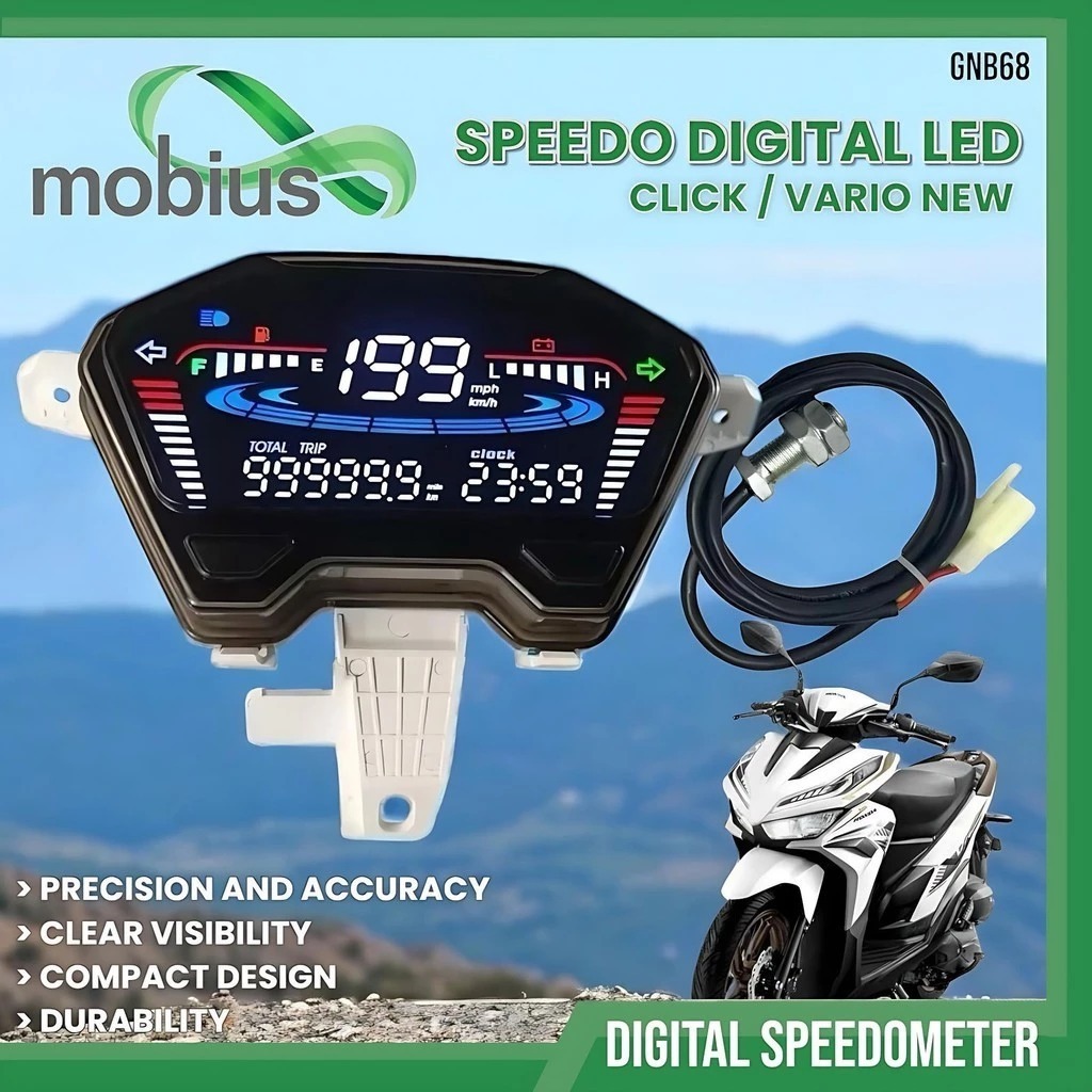 Spedometer spedo Odometer Digital Full Set Untuk Motor Honda Vario 125/150 New Spedometer Digital Va
