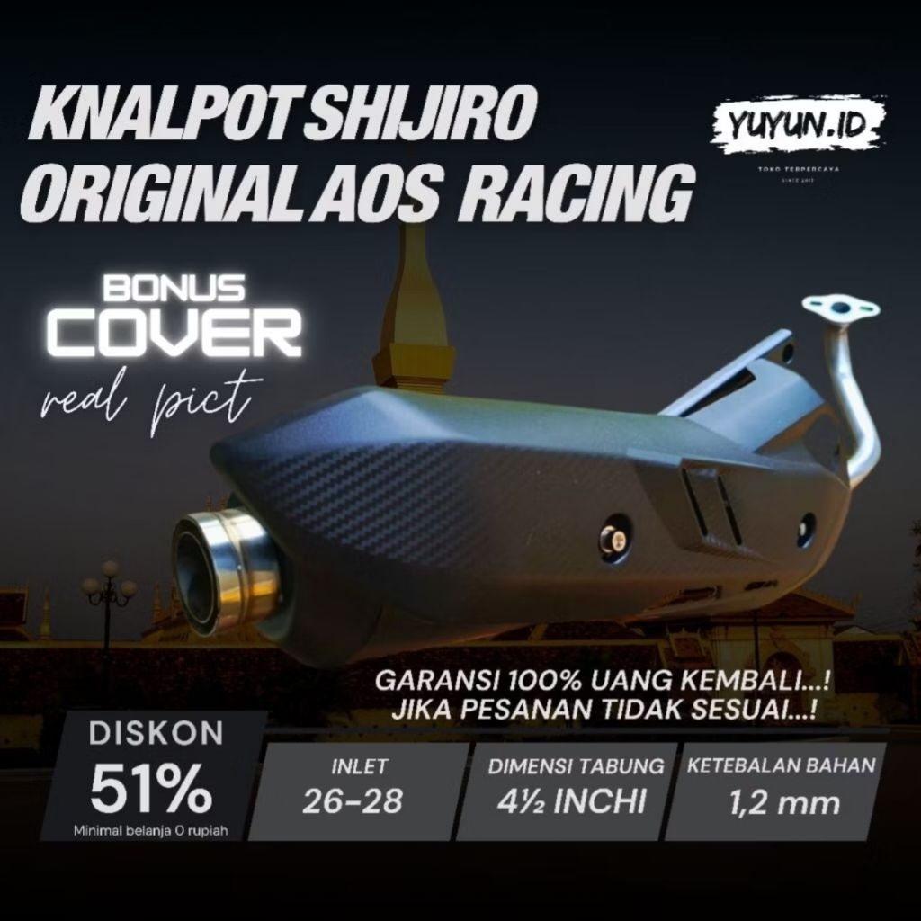 knalpot moncong shijiro original vario 160, pcx 160