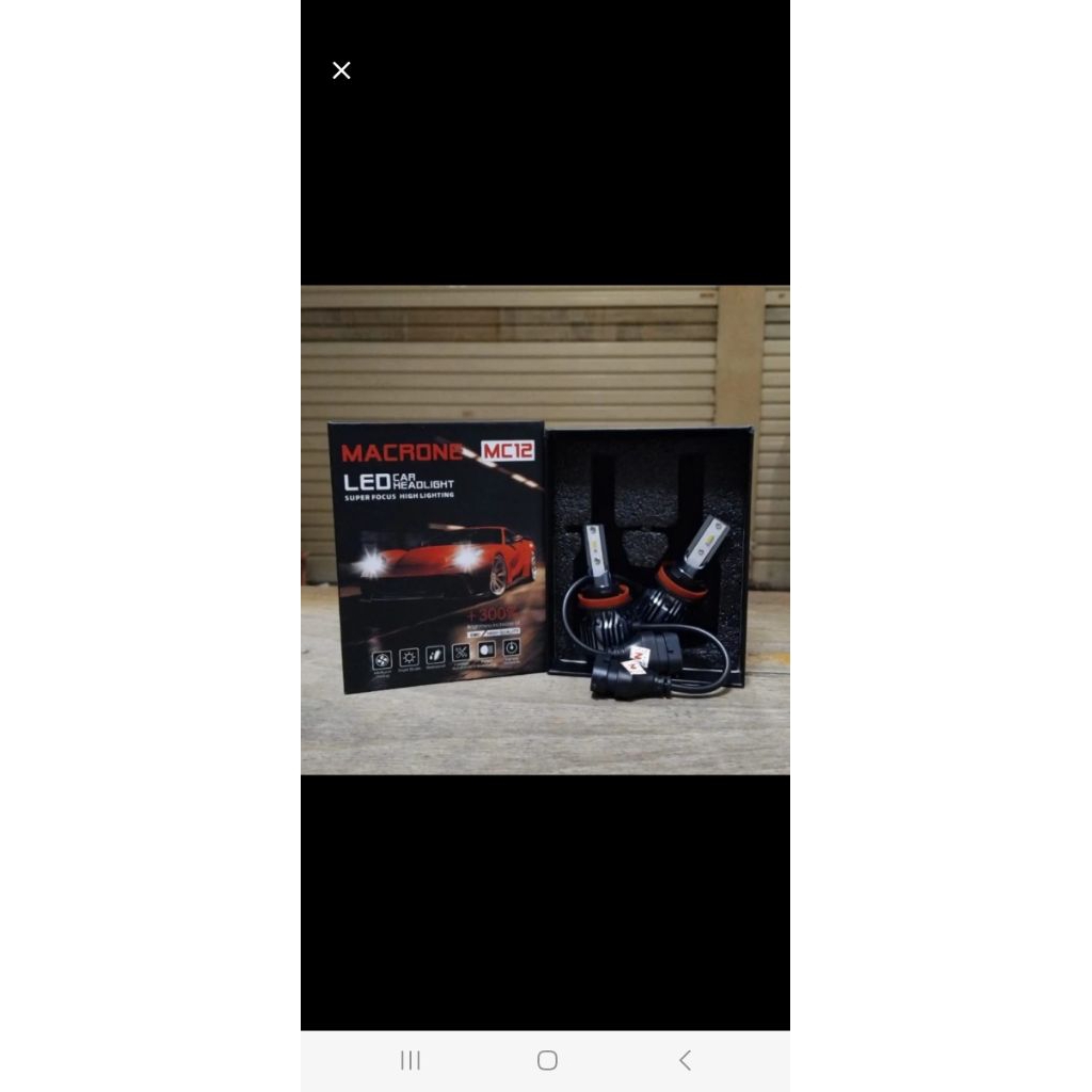 MACRONE MC12 BOHLAM LAMPU LED H11 PUTIH