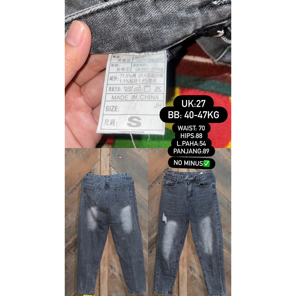 PRELOVED | CELANA JEANS BAJU ATASAN WANITA