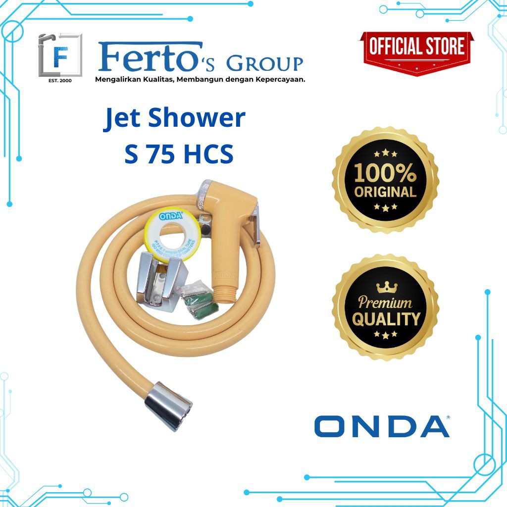 Jet Shower ONDA S-75 HCS – Warna Krem Elegan