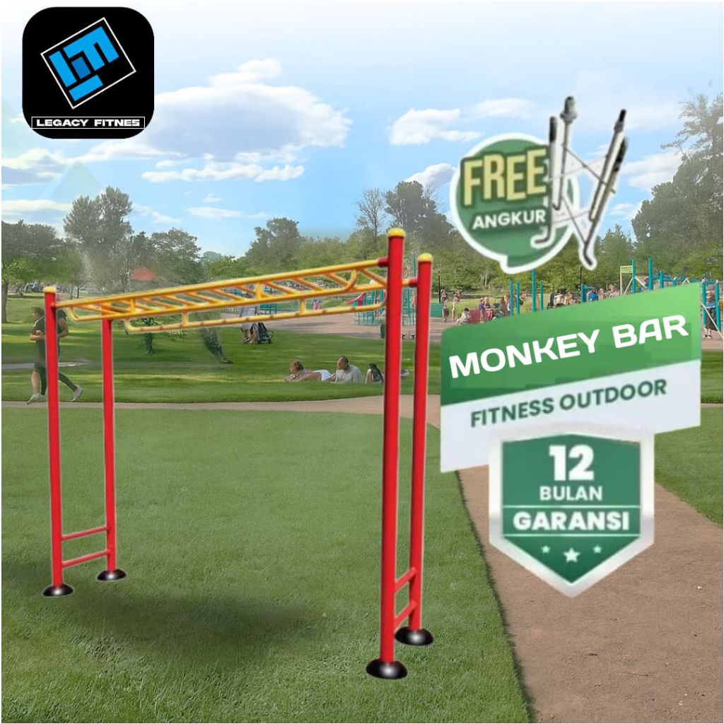 Monkey Bar Alat gym Fitness Outdoor Taman