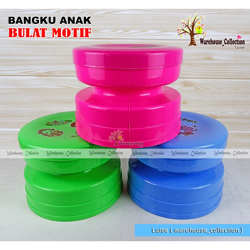 KURSI PLASTIK PENDEK || DINGKLIK PLASTIK || KURSI JONGKOK BULAT || KURSI DAPUR BULAT || BANGKU PLAST