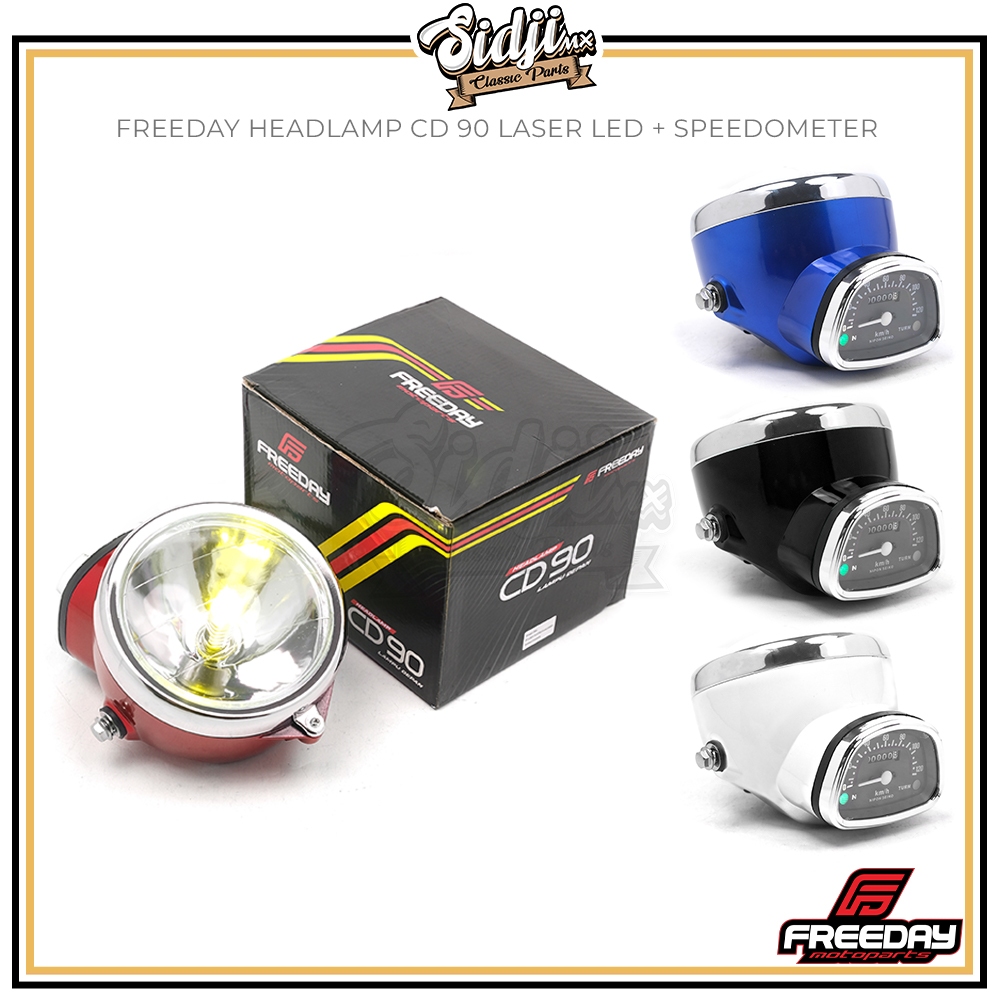Headlamp CD90 Batok Lampu Depan FREEDAY Laser Led Set Speedometer Megapro Primus Mono Tiger Revo CB 