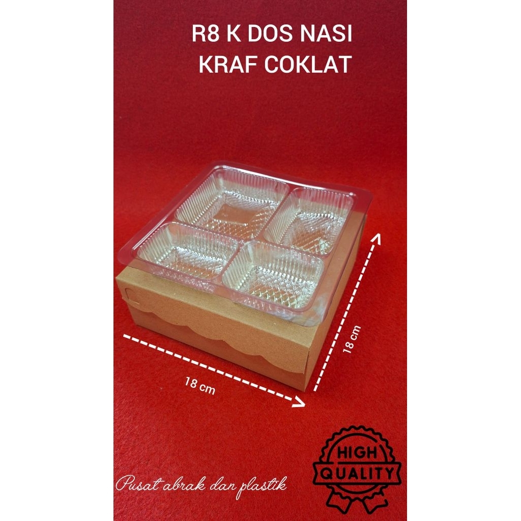 DOS NASI / KRAFT COKLAT / KOTAK NASI R8 K