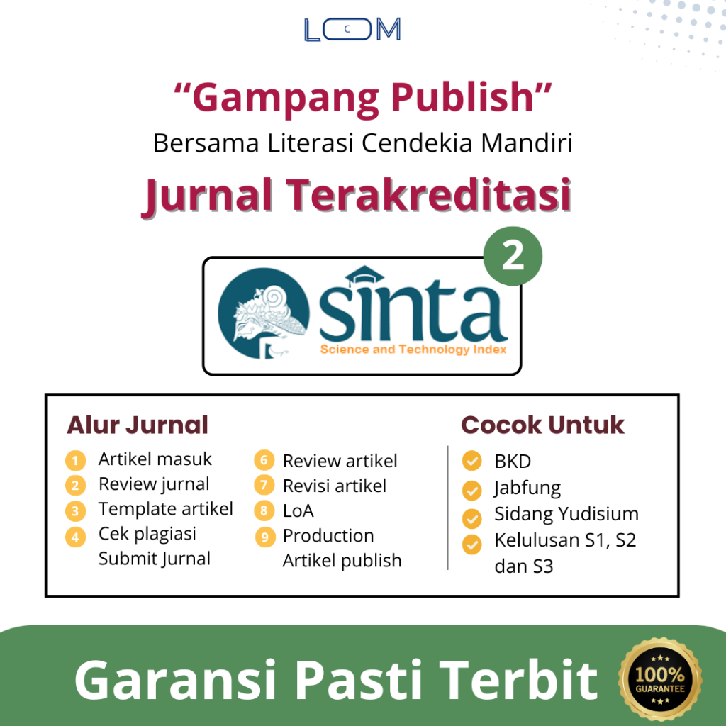 Jasa Publikasi Sinta 2 Bidang Pendidikan Fast Track LOA