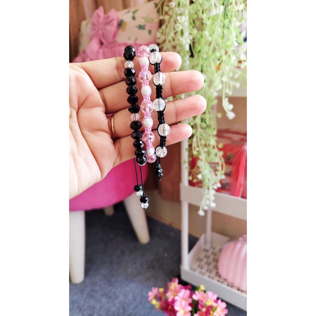 (New) 3pcs Gelang Mote Kristal