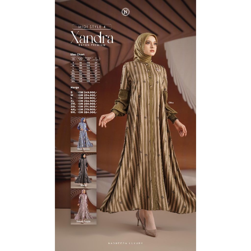 XANDRA SERIES (BLOUSE, TUNIK, MIDI & DRESS) BY NADHEERA LUXURY ✨