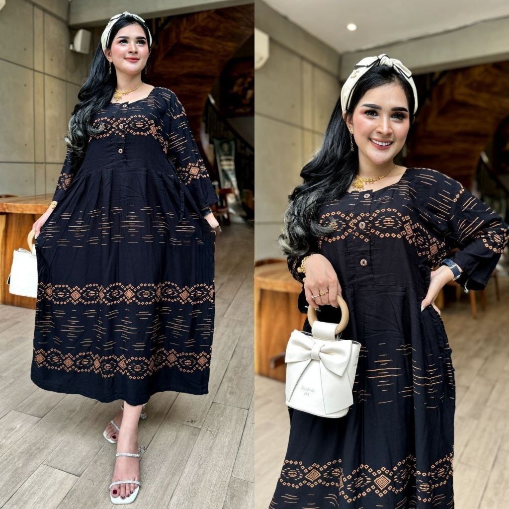 Daster Rayon Wanita Kekinian Lengan Panjang Jumbo LD 120