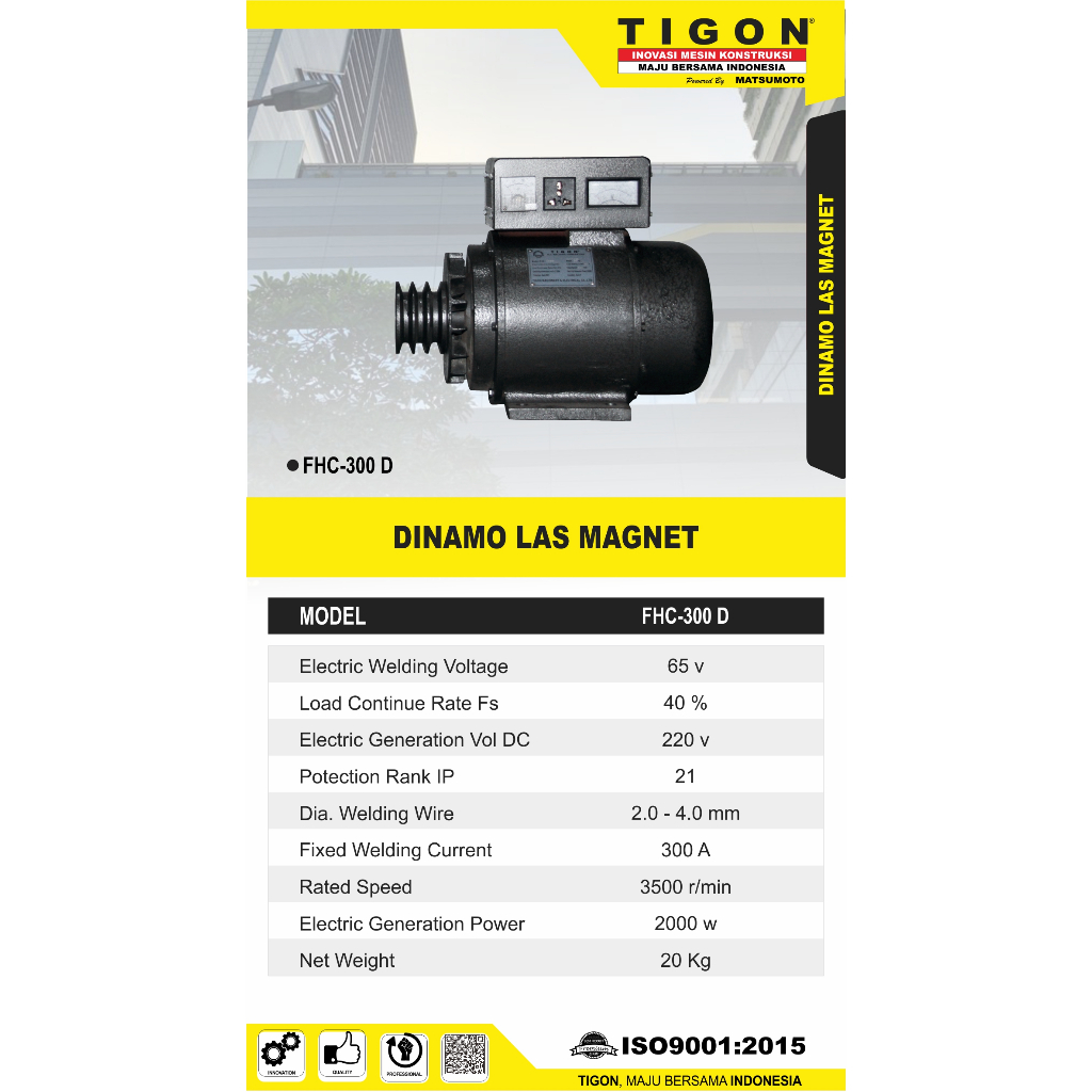 Dinamo Las Magnet Dinamo Las Tigon FHC 300/ FHC 350/ FHC 400 Mesin Dinamo Las Maestro