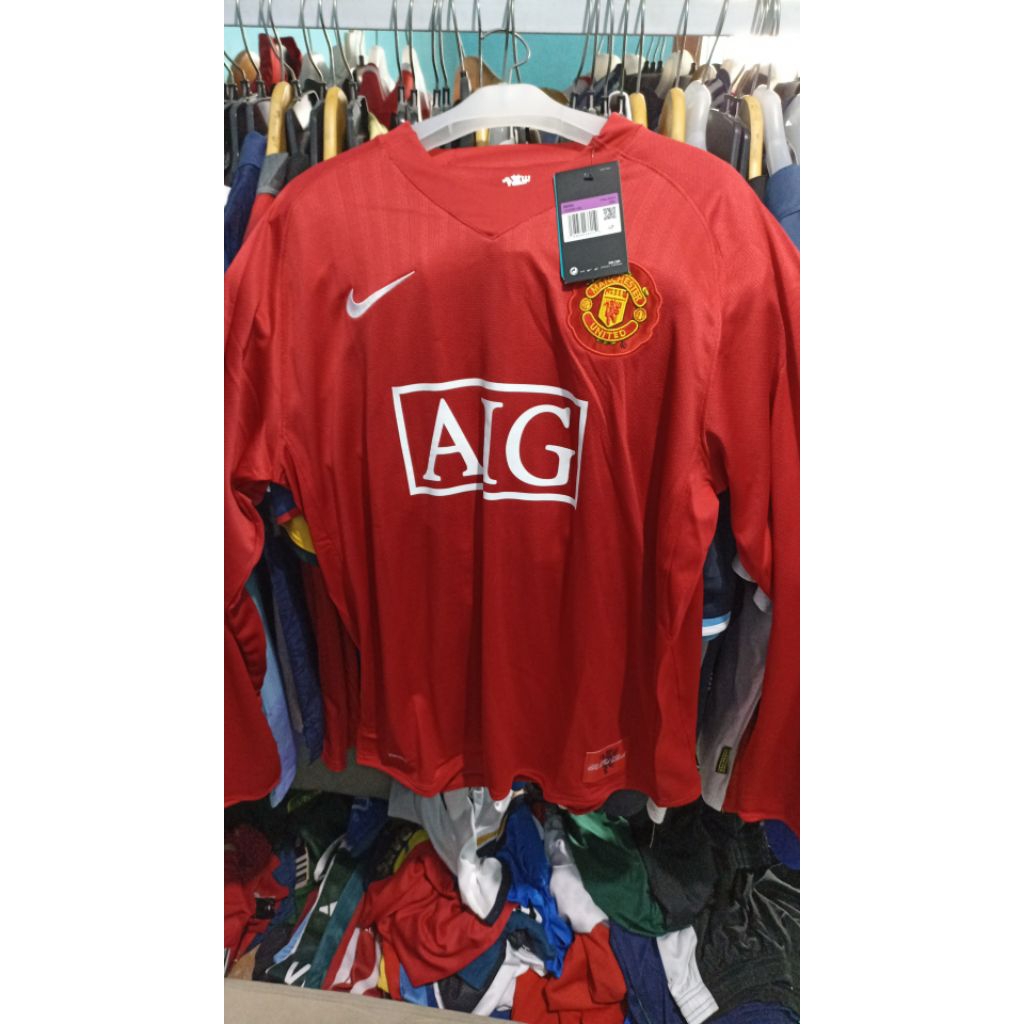 Jersey Manchester united 2008 Lengan panjang retro