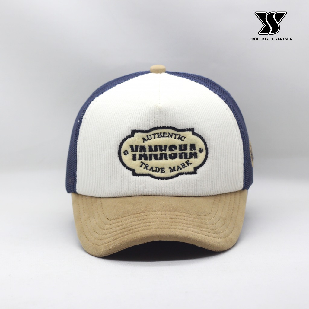 YANXSHA BASEBALL VISOR Topi Baseball Visor Pendek Panjang Trucker Pria Wanita Bahan Carduroy Katun B
