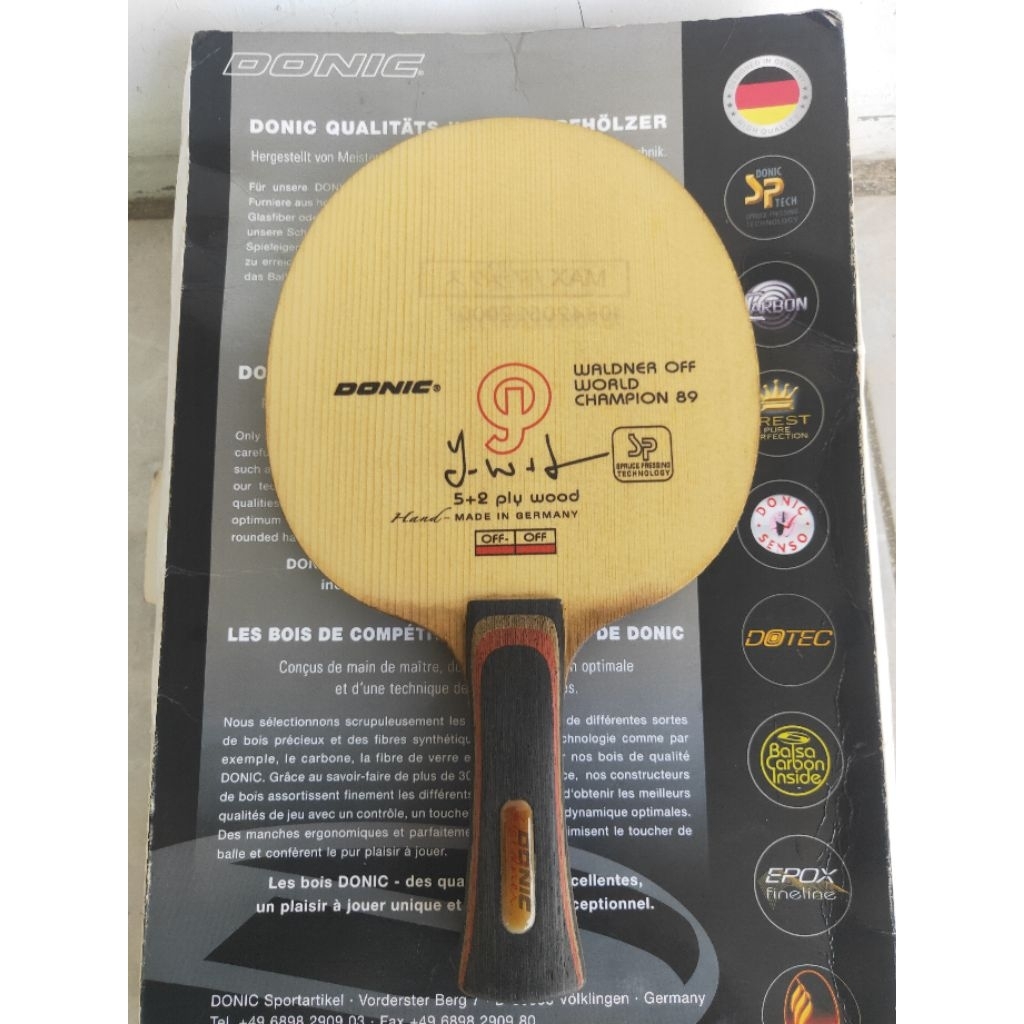 Donic Waldner Off World Champion 89 Bekas Mulus