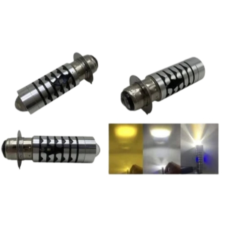 Lampu Depan Led Bebek H6 Lampu Depan Soket Motor 2 Warna Led Motor Universal putih kuning