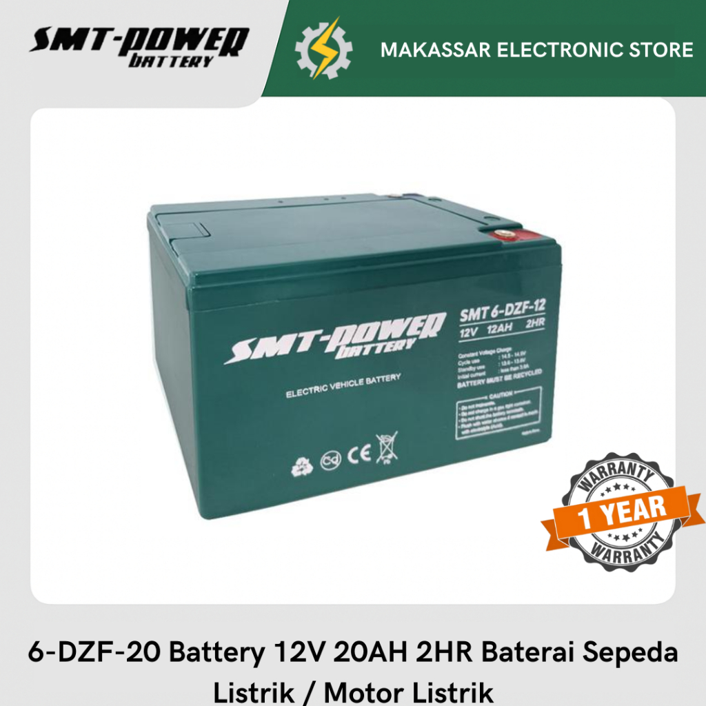 6-DZF-12 Battery 12V 12AH 2HR Baterai Sepeda Listrik / Motor Listrik / E-Bike SELIS INDOBIKE JARVIS 