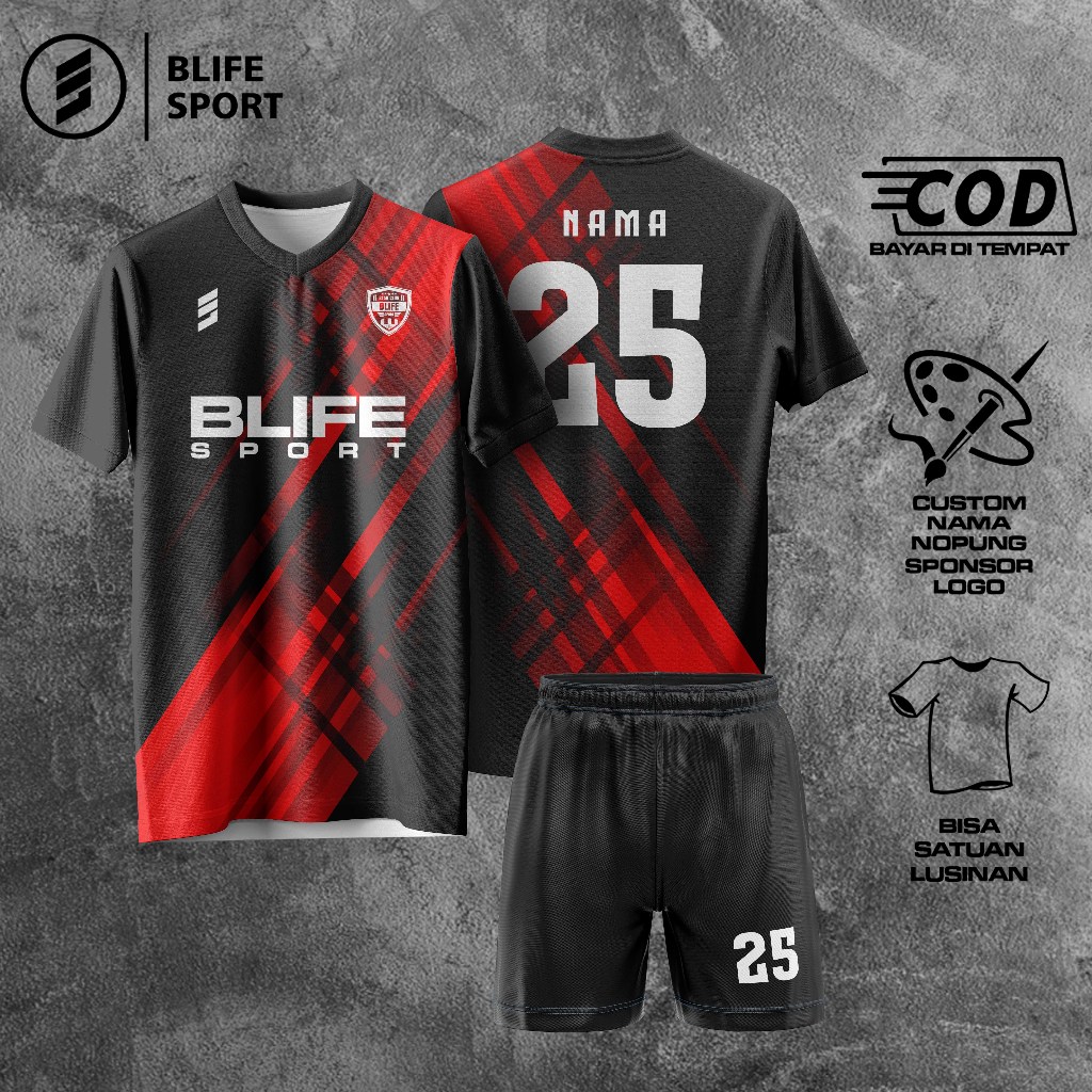 [ COD BISA SATUAN ] JERSEY FUTSAL/BOLA CUSTOM FULL PRINTING
