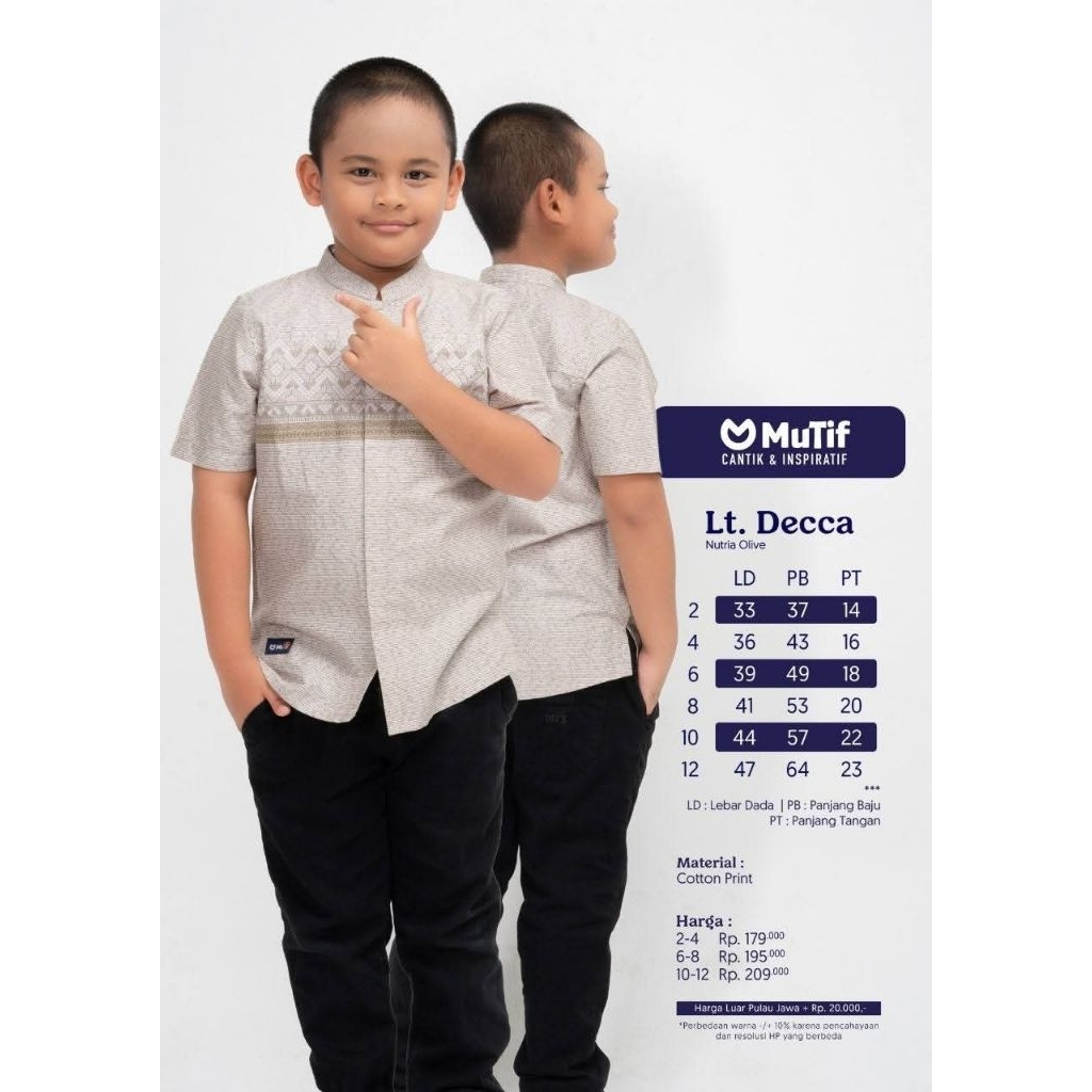 Koko Anak Mutif Decca Olive