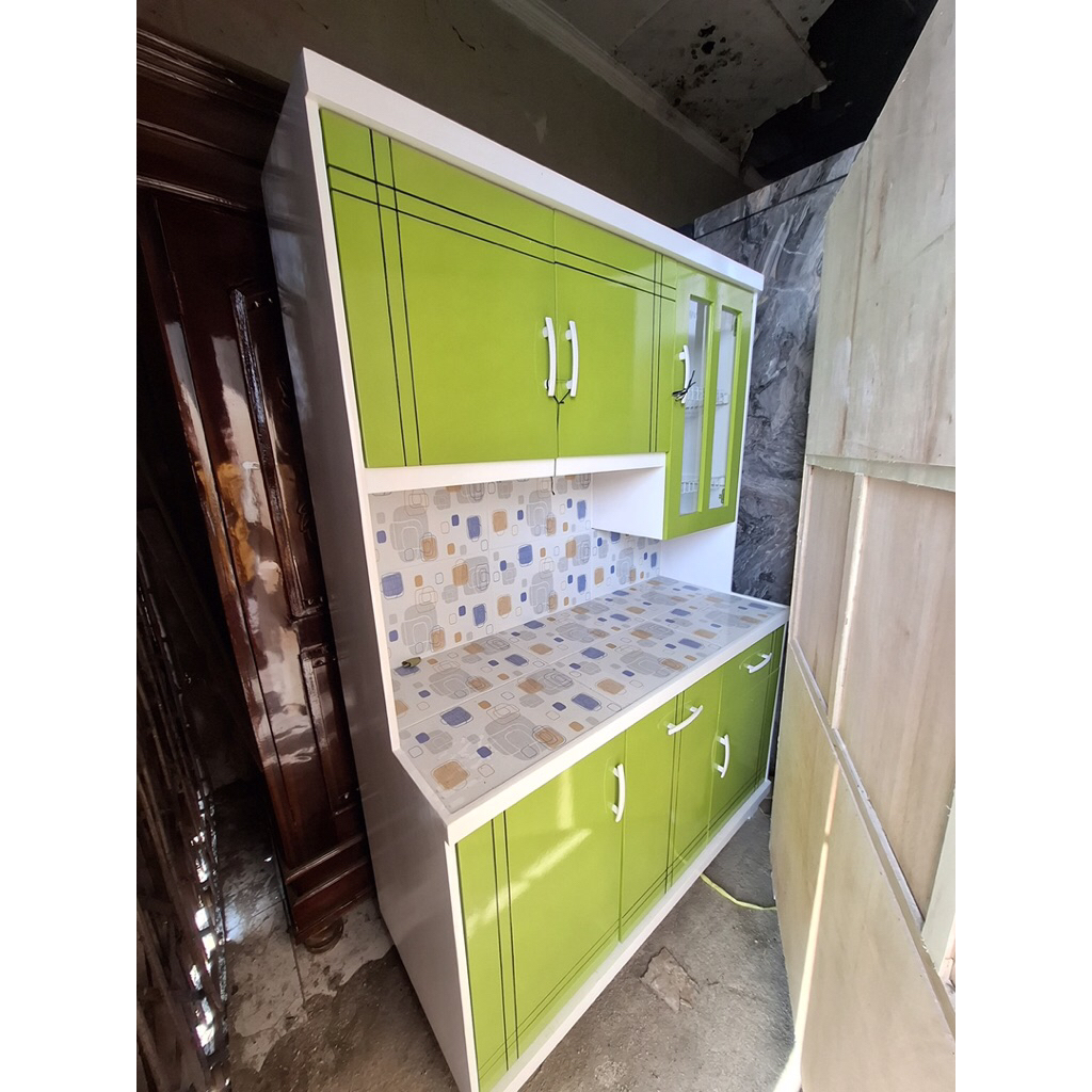 Rak Piring Kayu 3pintu minimalis premium