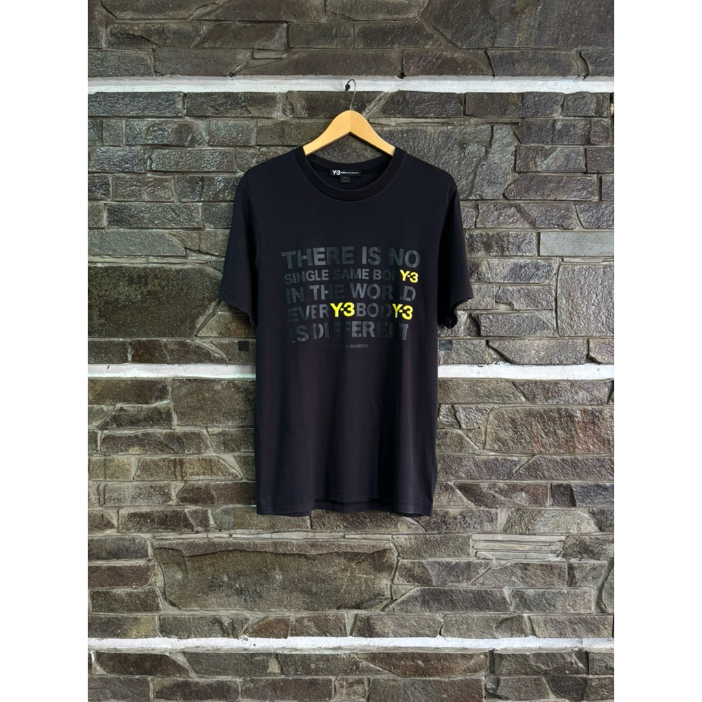 Y-3 x Adidas • Yohji Yamamoto "Everybody's Different" Japanese Brand Streetwear Tee / Kaos / Tshirt 