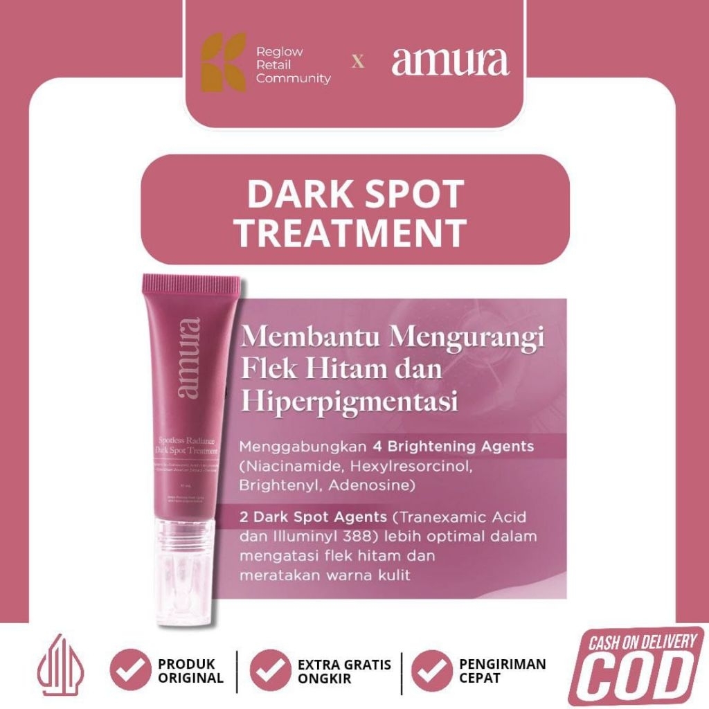 AMURA | Dark spot Treatment Serum Brightening Amura – Atasi Dark Spot & Samarkan Bekas Jerawat