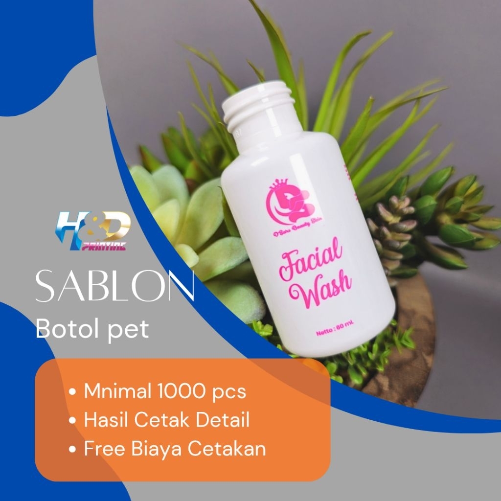 Jasa Printing Kemasan - Custom Sablon Kemasan Botol Plastik - Sablon Printing Kemasan / Custom Kemas