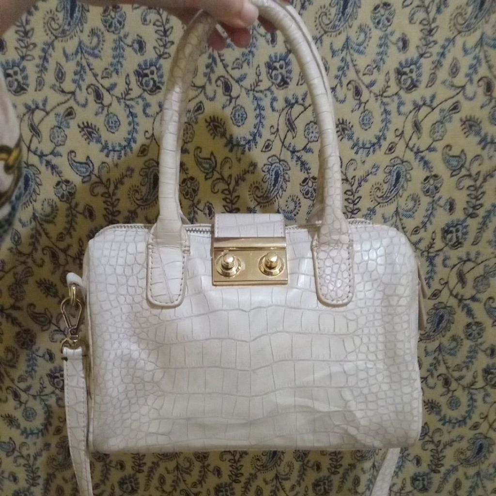 tas jinjing sling bag tas selempang speedy motif croco prelove