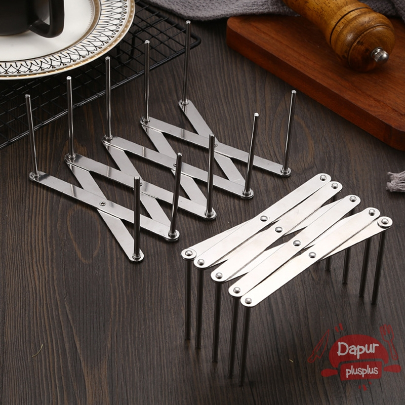 Tatakan Kukusan Multifungsi | Tempat Piring Lipat | Alas Kukus Panci Makanan Stainless Steel