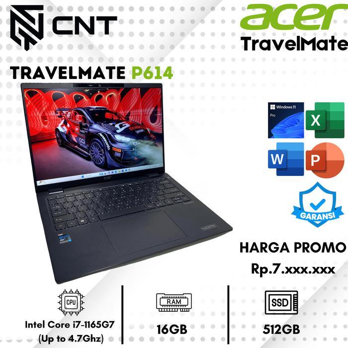 Laptop Super Slim,Acer Travelmate P614 Core i7 Gen 11 (16/512)Nvme Second Like New