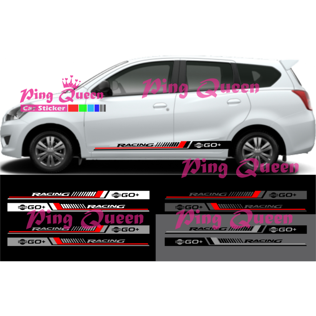 new sticker stiker mobil go plus panca 3 baris cutting sticker mobil datsun go plus panca 3 baris