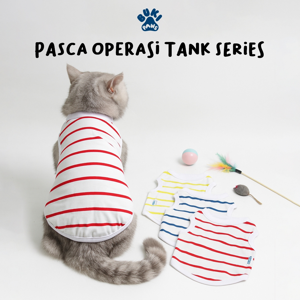 Baju Steril Kucing Baju Pasca Operasi untuk Kucing Anjing Betina Jantan Lucu - Bukipaw Recovery Suit