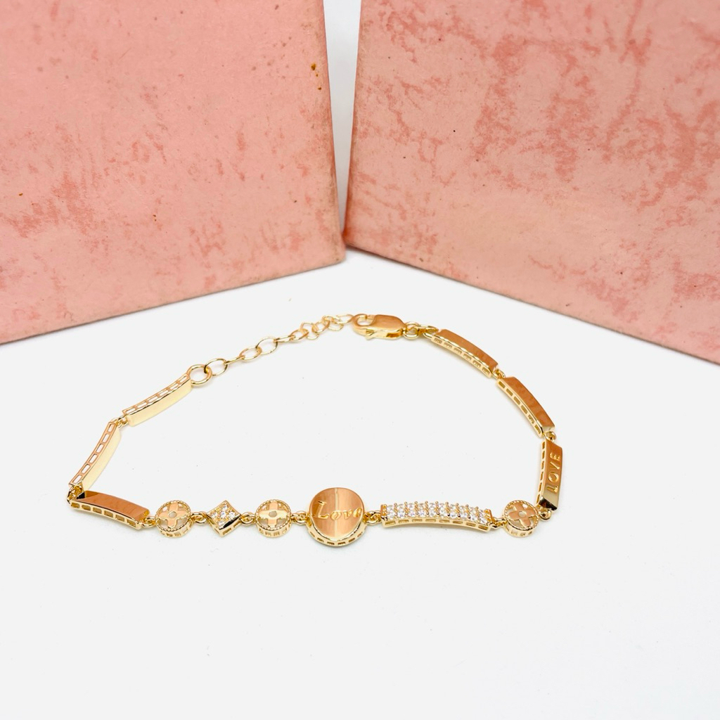 Gelang Emas Asli kadar 300/6k love