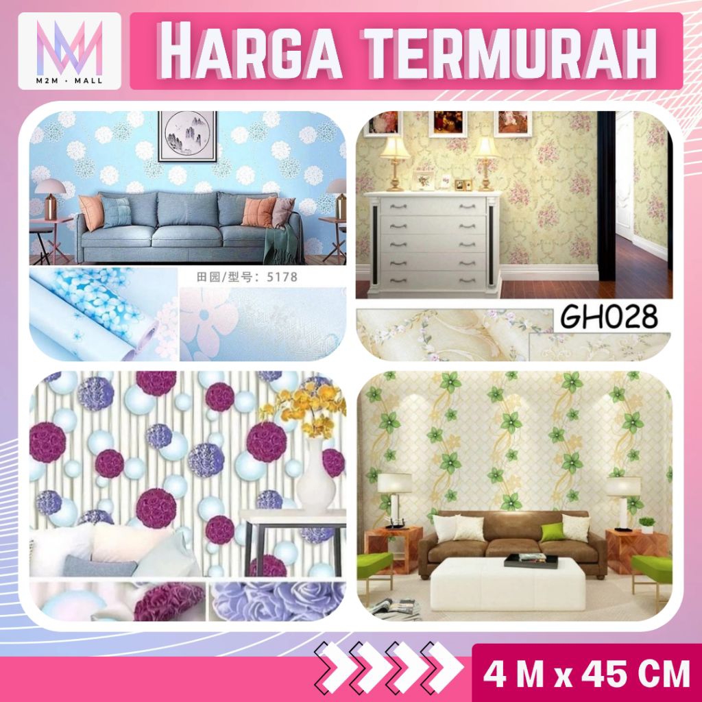 Wallpaper Dinding Kamar Motif Bunga Wallpaper Dinding Ruang Tamu Wallpaper Dinding Aesthetic