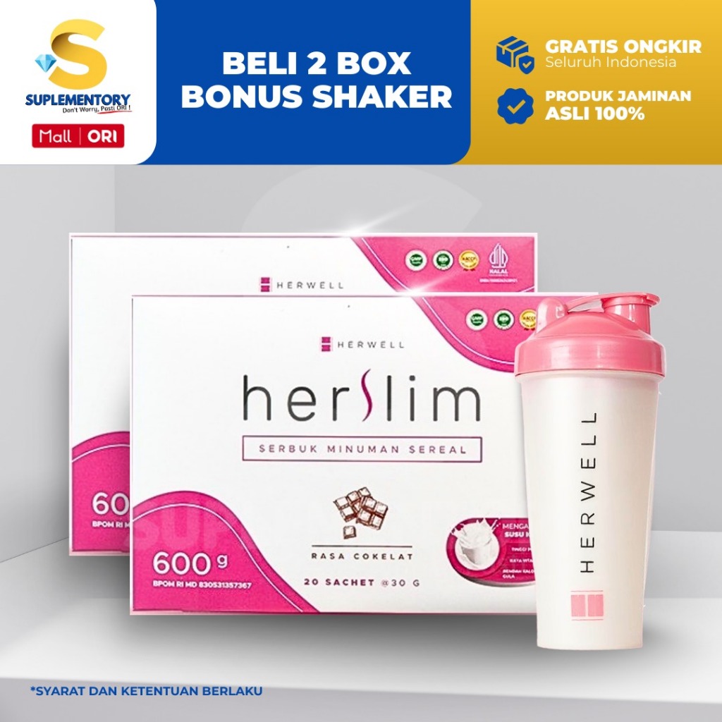 Herwell Herslim Meal Replacement rasa Cokelat Susu Diet
