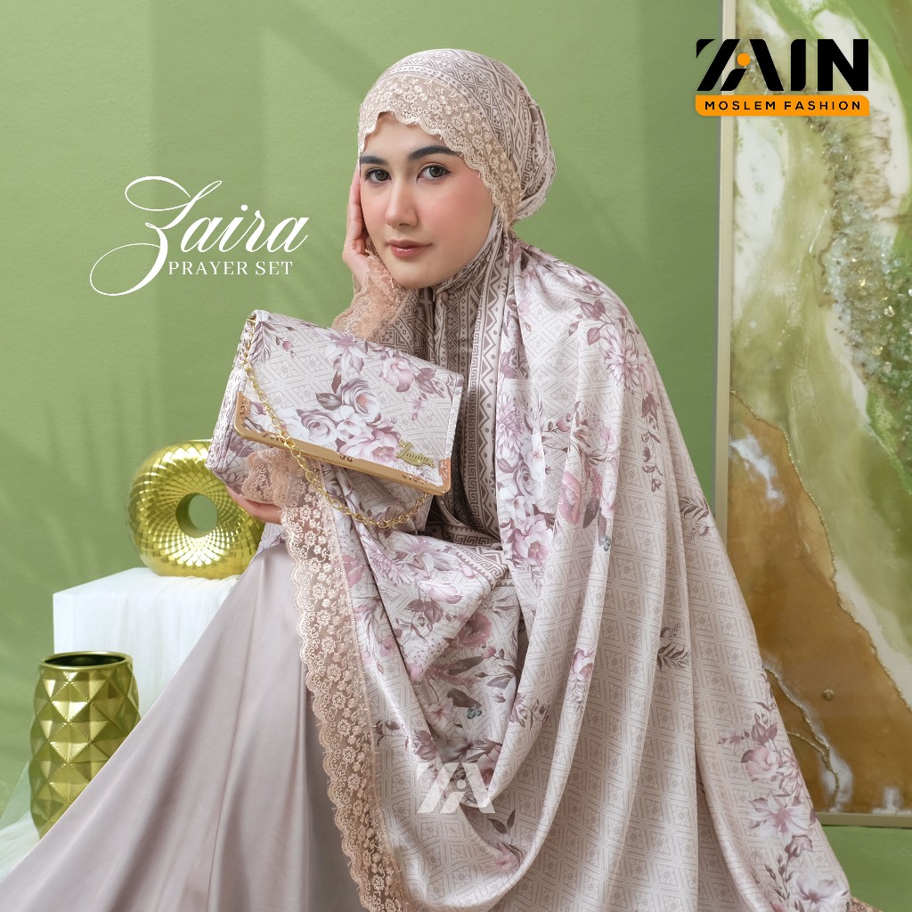 Mukena Dewasa  3in1 Silk Exlusive Zaira Zain Series Armanie - ZAIN MOSLEM FASHION