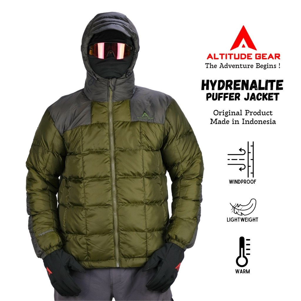 Jaket Gunung Dacron Puffer Pria Wanita Outdoor Hiking Jaket Musim Dingin Altitude Gear Hydrenalite
