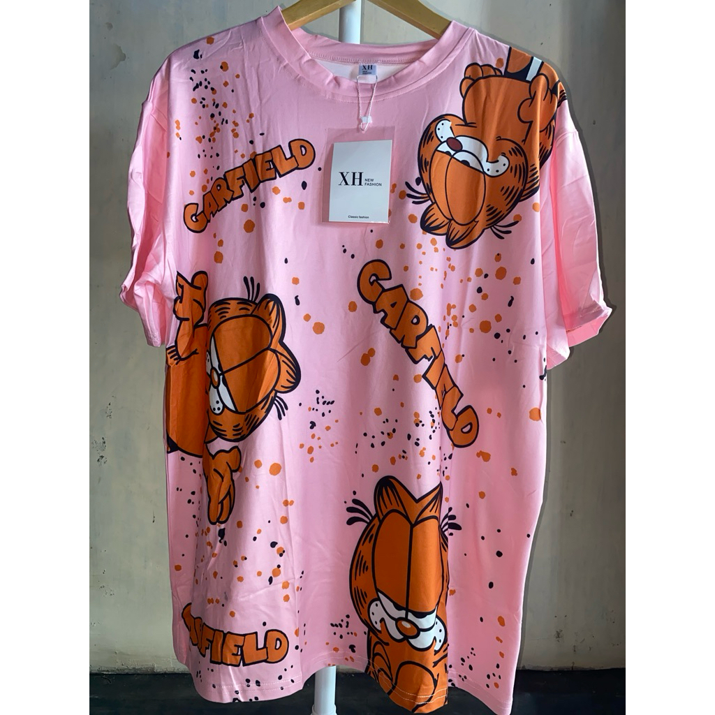 KAOS JERSEY DINGIN GARFIELD PINK JASTIP BKK