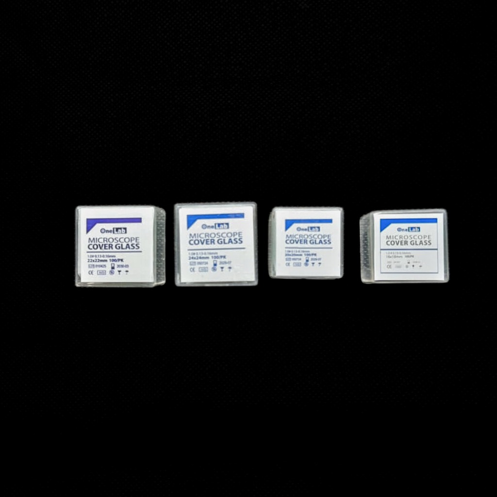 Kaca Penutup Mikroskop / Cover Glass for Microscope Slide Onelab Onemed – Kaca Tipis Transparan untu