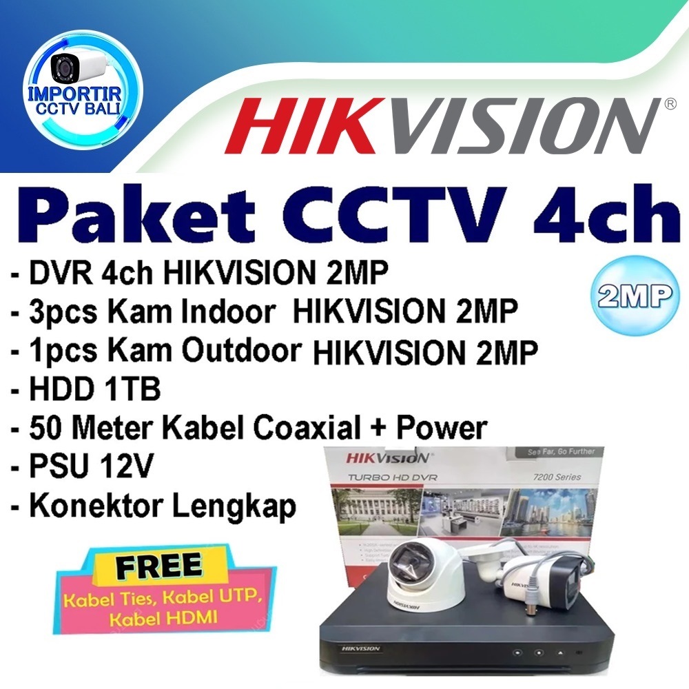 PAKET CCTV HIKVISION 4 KAMERA